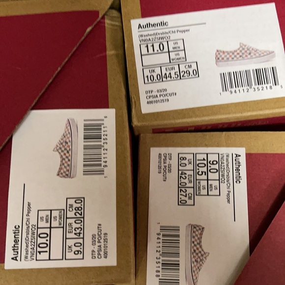 VANS AUTHENTIC WASHED Drsbls/Chili Pepper Men’s - Picture 16 of 16